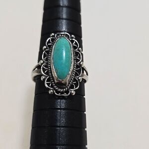 Vintage Navajo Turquoise Sterling Silver Ring